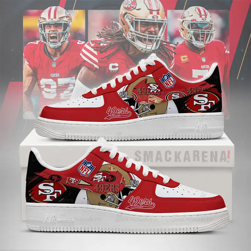 San Francisco 49ers Air Force 1 Shoes - NFL Fan Edition | JT57