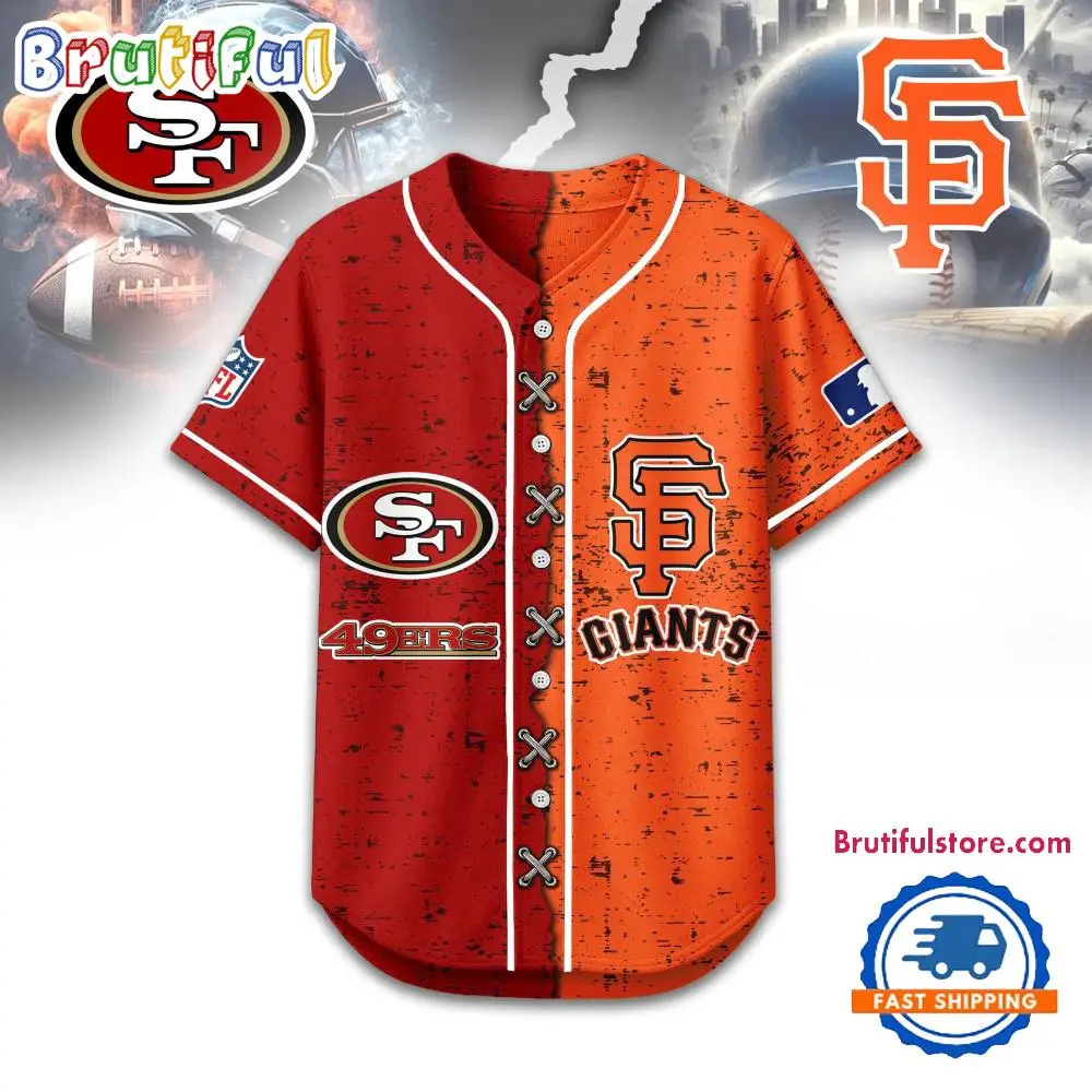 San Francisco 49ers Mix San Francisco Giants Sporty New Design Baseball Jersey