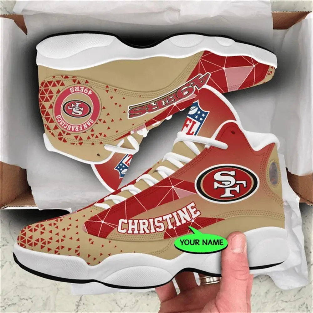 San Francisco 49ers NFL Custom Name Retro Jordan 13 Shoes San Francisco 49ers NFL Custom Name Retro Jordan 13 Shoes - Image 1
