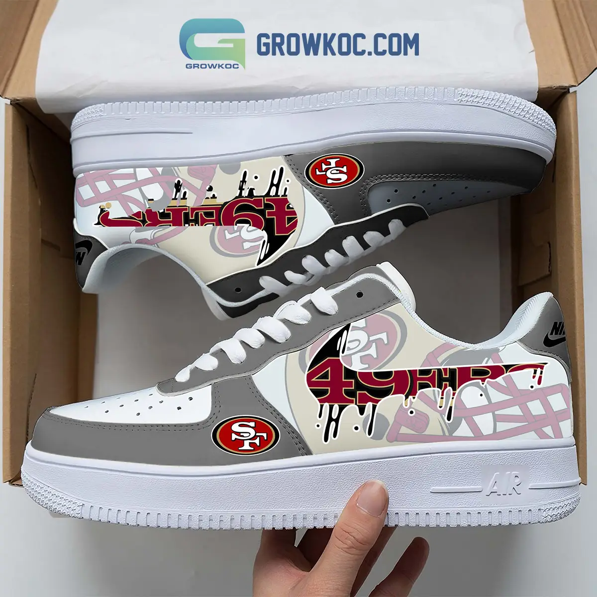 San Francisco 49ers Team Logo Fan Air Force 1 Shoes