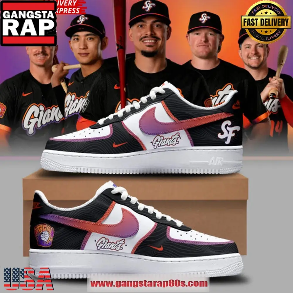 San Francisco Giants 2025-26 City Edition Air Force 1 Sneakers Shoes San Francisco Giants 2025-26 City Edition Air Force 1 Sneakers Shoes - Image 1