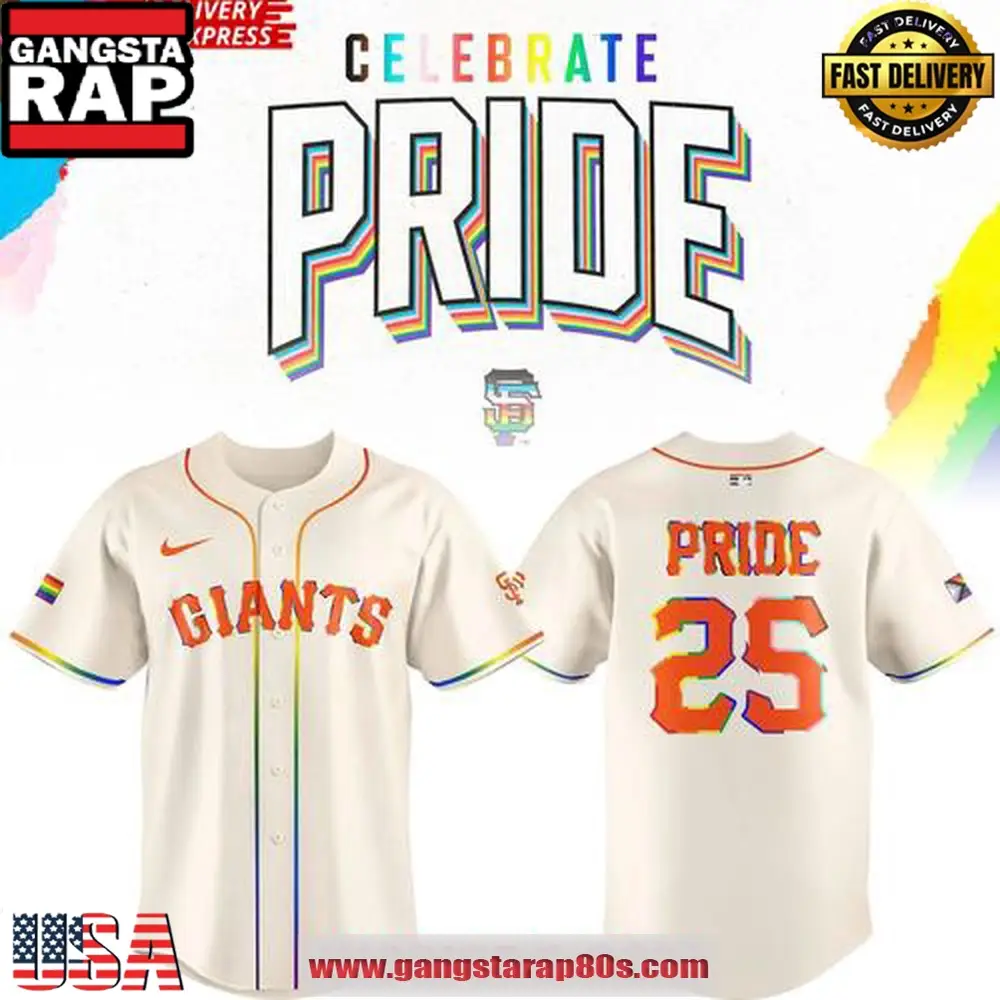 San Francisco Giants Celebrate Pride 2025 Baseball Jersey Shirt San Francisco Giants Celebrate Pride 2025 Baseball Jersey Shirt - Image 1