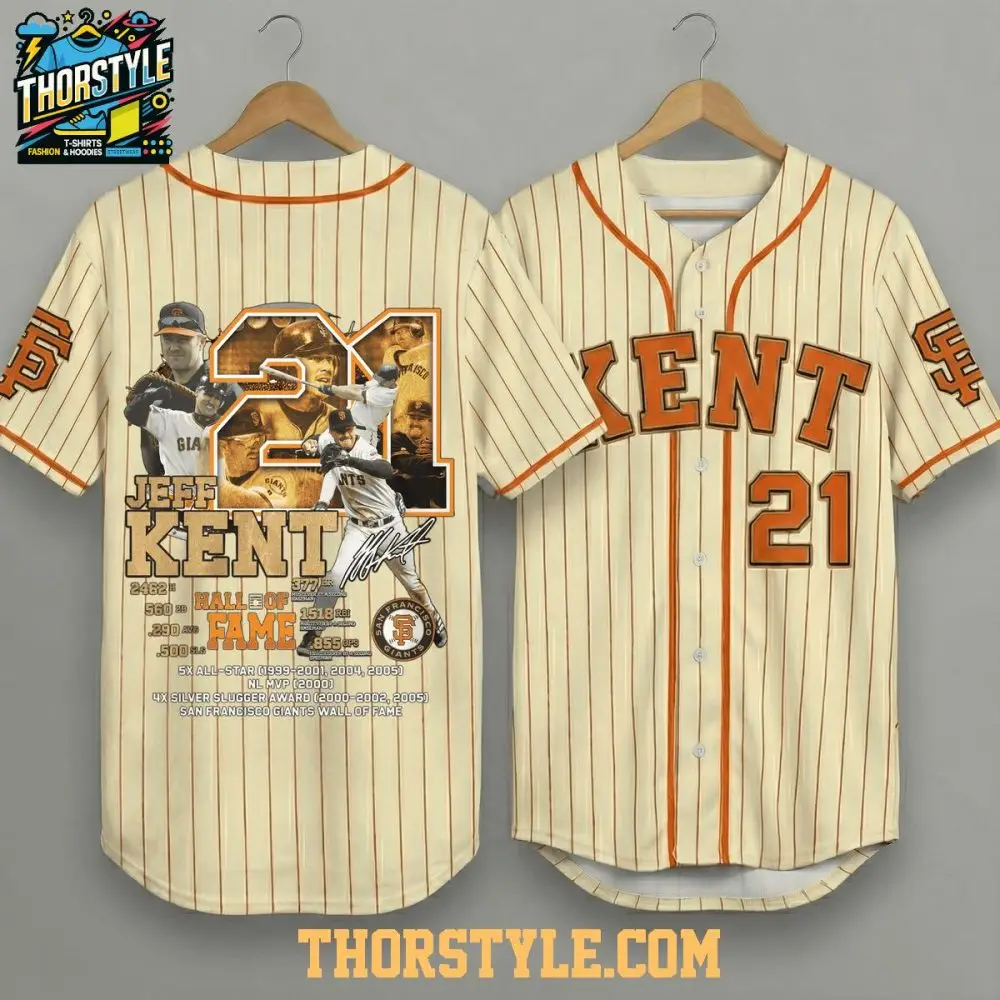 San Francisco Giants Jeff Kent Hall Of Fame Personalized Baseball Jersey