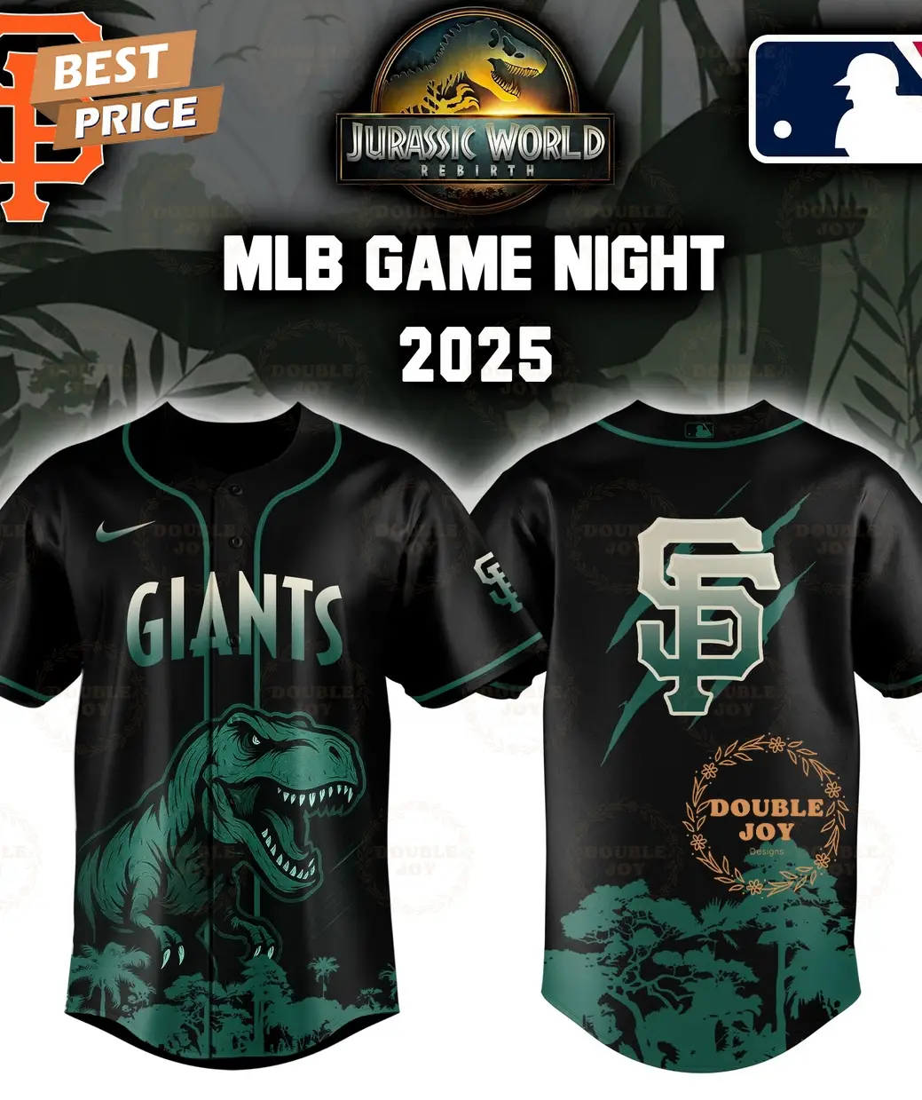 San Francisco Giants Jurassic World Rebirth Game Night 2025 Special Edition Baseball Jersey