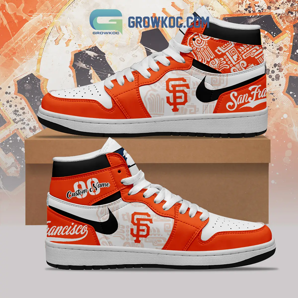 San Francisco Giants MLB Personalized Air Jordan 1 Shoes
