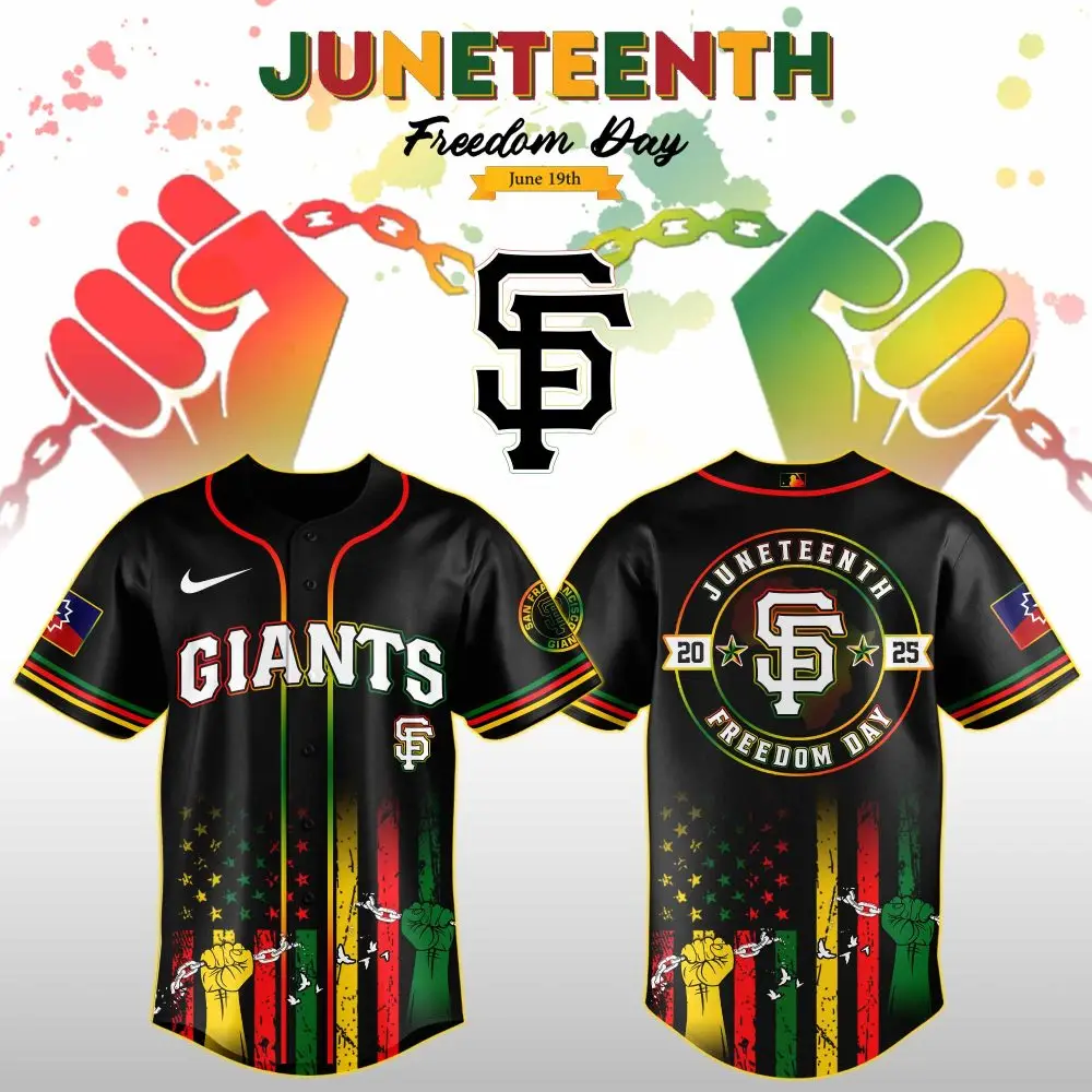 San Francisco Giants Mlb X Juneteenth Day Custom Baseball Jersey Edition Custom Baseball Jersey
