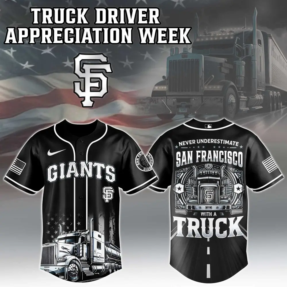 San Francisco Giants Mlb X Nation Truck Driver Appreciation Week Limited Edition Custom Baseball Jersey