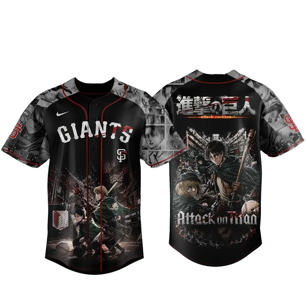 San Francisco Giants x Attack on Titan 2026 Baseball Jersey - Tazila