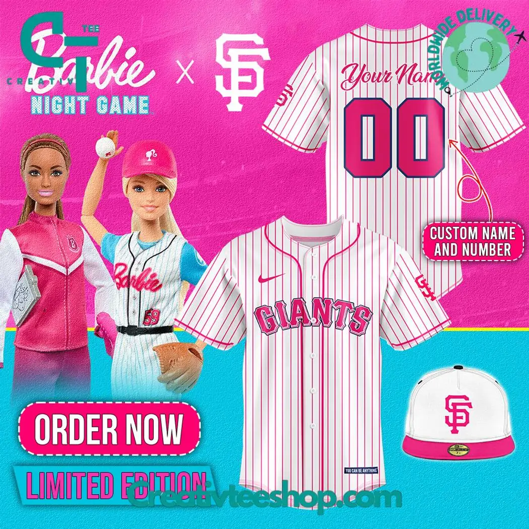 San Francisco Giants X Barbie Night Game Pink Baseball Jersey
