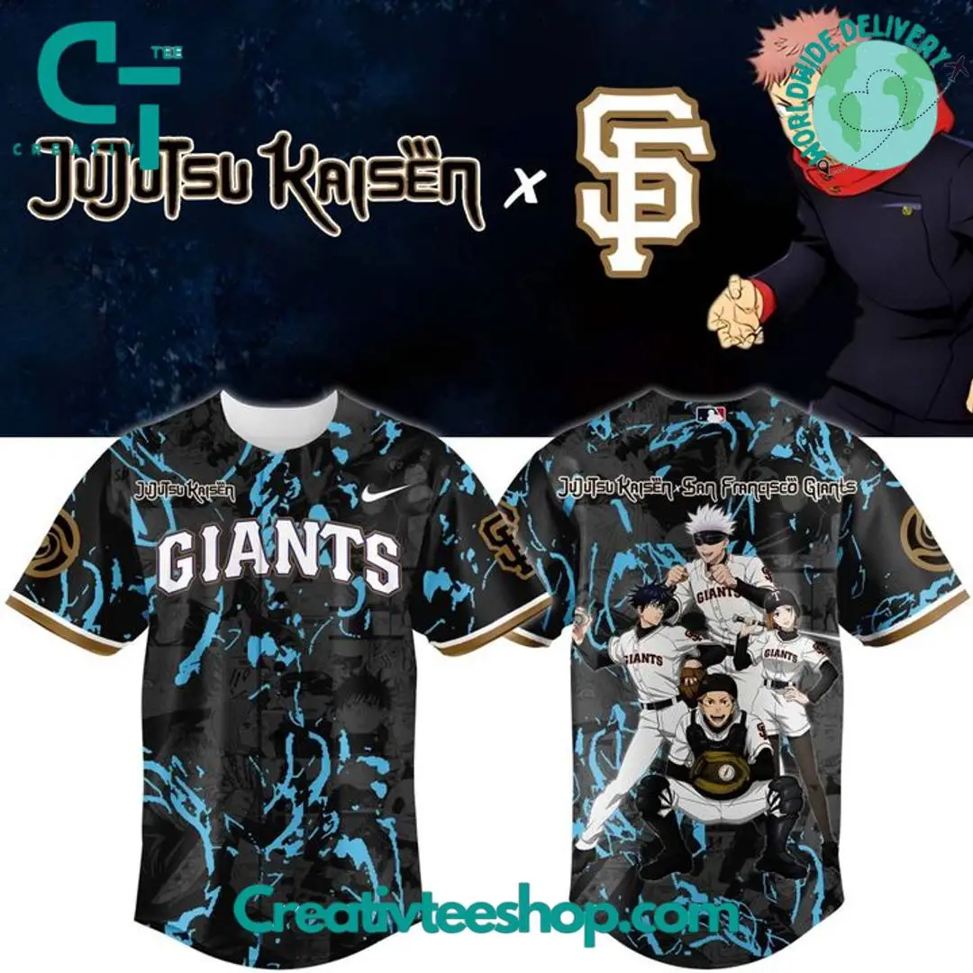 San Francisco Giants X Jujutsu Kaisen Night 2025 Special Baseball Jersey San Francisco Giants X Jujutsu Kaisen Night 2025 Special Baseball Jersey - Image 1