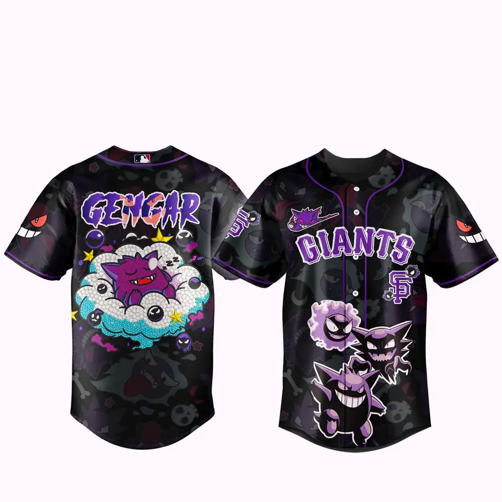 San Francisco Giants x Pokemon Gengar 2026 Baseball Jersey Version 1 - Tazila
