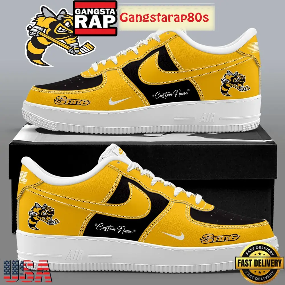 Sarnia Sting Hockey New Season 2026 Custom Air Force 1 Running Sneakers Shoes Sarnia Sting Hockey New Season 2026 Custom Air Force 1 Running Sneakers Shoes - Image 1