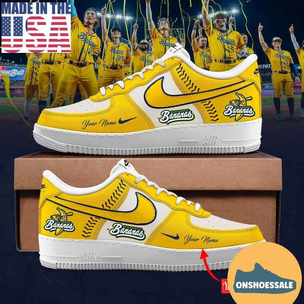 Savannah Bananas For Fans Limited Air Force 1 Shoes, Gift For Fans - Best Gift Shoes