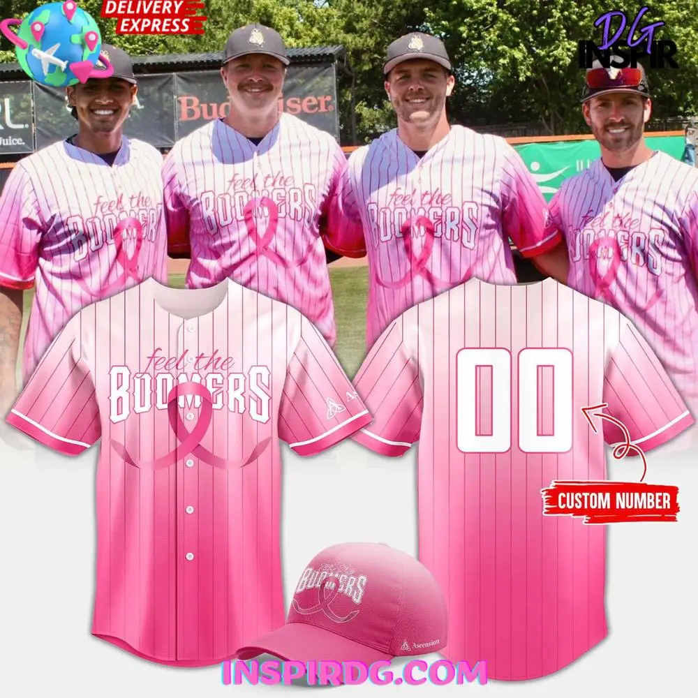 Schaumburg Boomers Breast Cancer Awareness Night 2025 Jersey Schaumburg Boomers Breast Cancer Awareness Night 2025 Jersey - Image 1