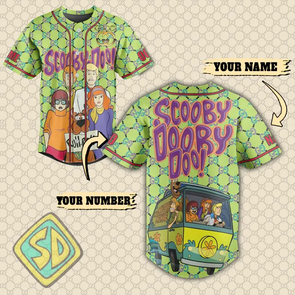 Scooby-Doo Custom Baseball Jersey - Personalize With Name & Number