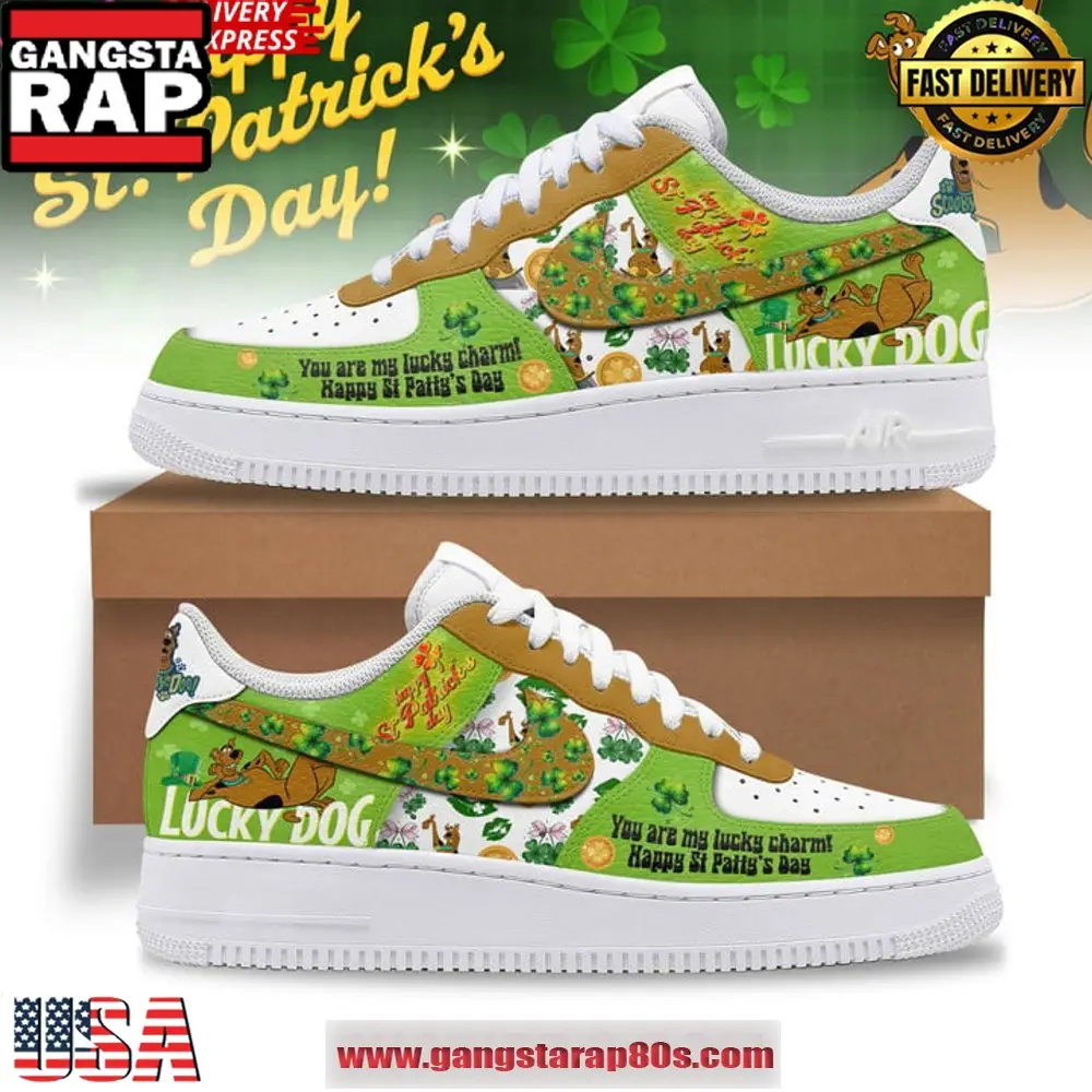 Scooby-Doo Happy St. Patrick’s Day Special Air Force 1 Running Sneakers Shoes