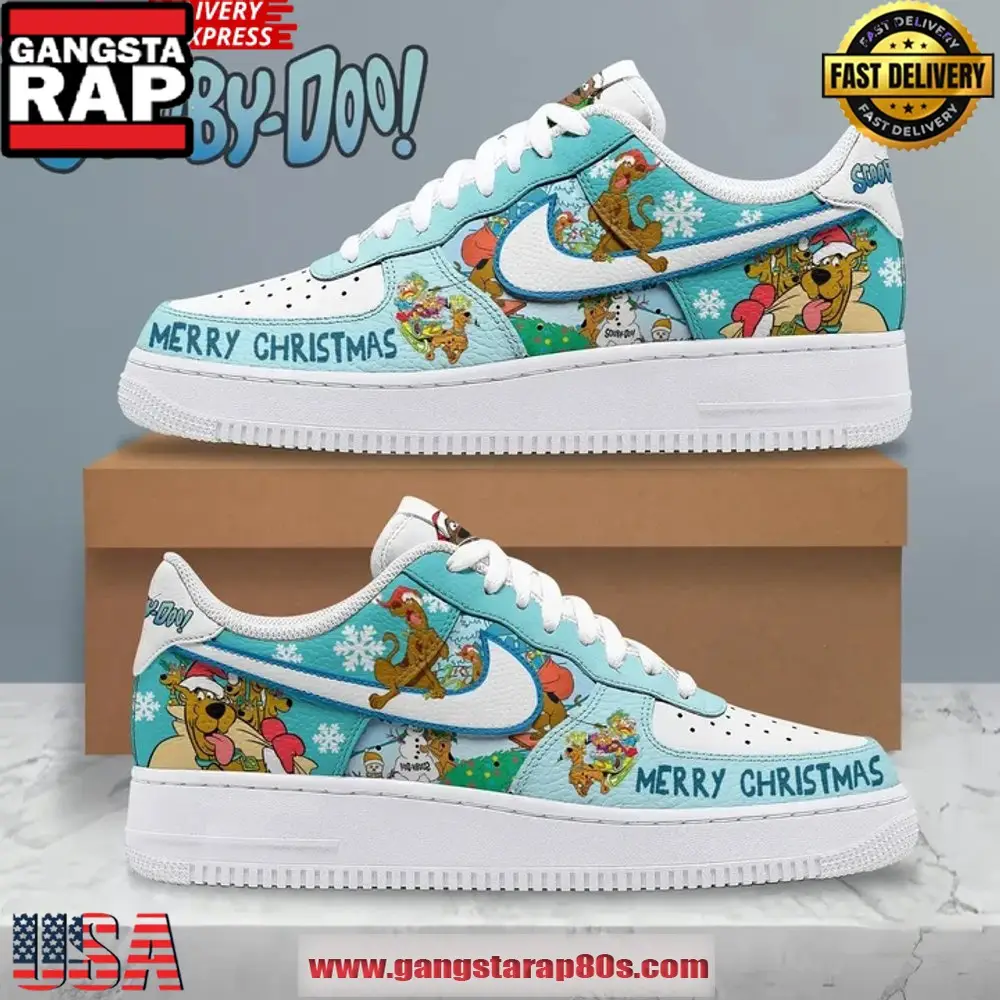 Scooby-Doo Merry Christmas Limited Edition Air Force 1 Sneakers Shoes