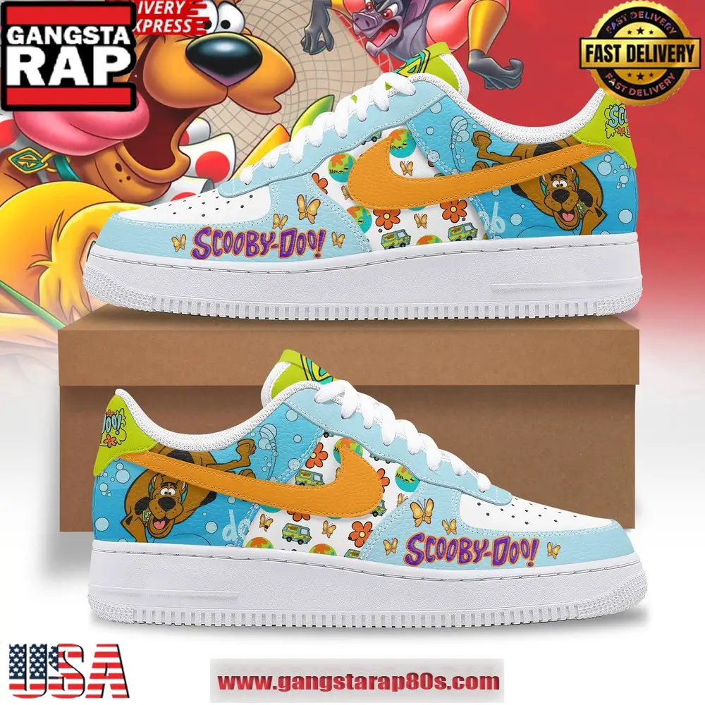 Scooby Doo Run Cartoon New Design Air Force 1 Sneakers Shoes Scooby Doo Run Cartoon New Design Air Force 1 Sneakers Shoes - Image 1