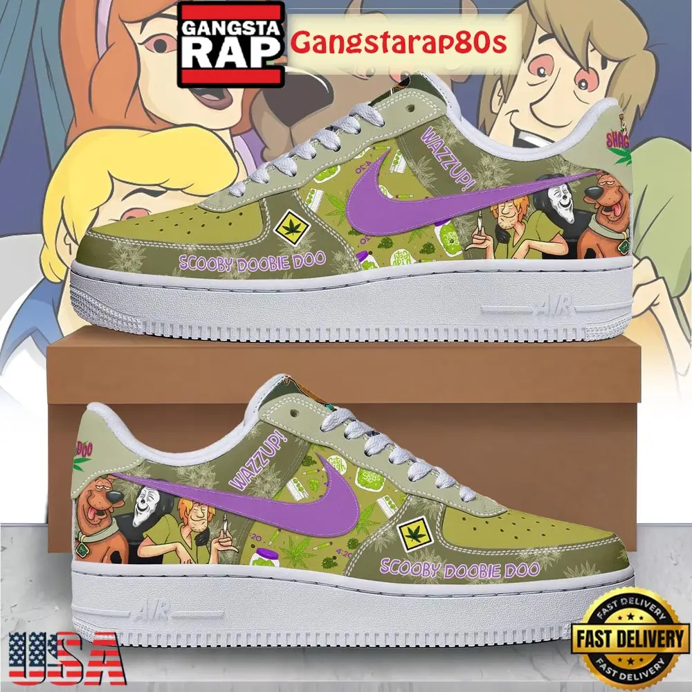 Scooby Doo Wazzup Weed New Edition Air Force 1 Sneakers Shoes Scooby Doo Wazzup Weed New Edition Air Force 1 Sneakers Shoes - Image 1