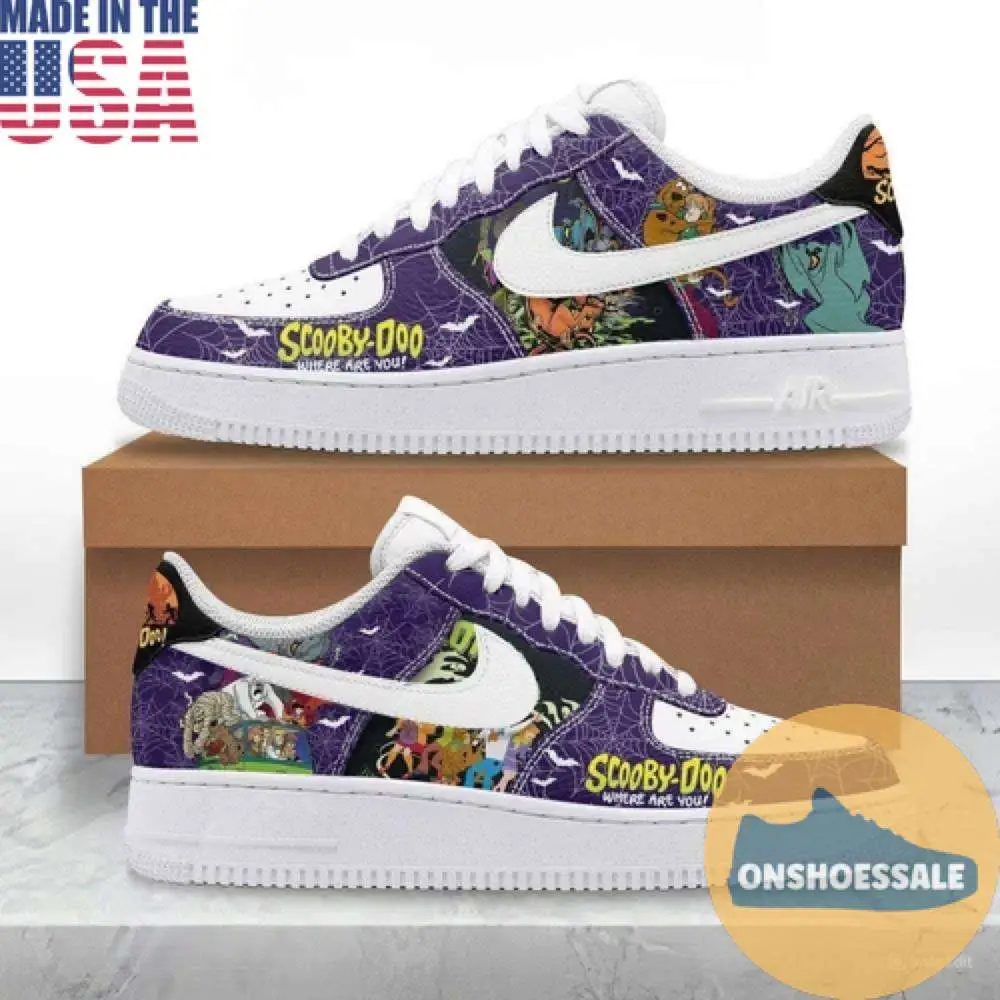 Scooby Doo Where Are You When Halloween Comes Air Force 1 Shoes, Gift For Fans - Best Gift Shoes Scooby Doo Where Are You When Halloween Comes Air Force 1 Shoes, Gift For Fans - Best Gift Shoes - Image 1