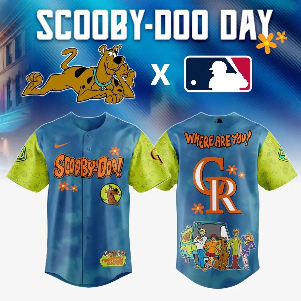 Scooby-Doo X Mlb Baseball Jersey – Limited Edition Fan Gear, Fun Design!
