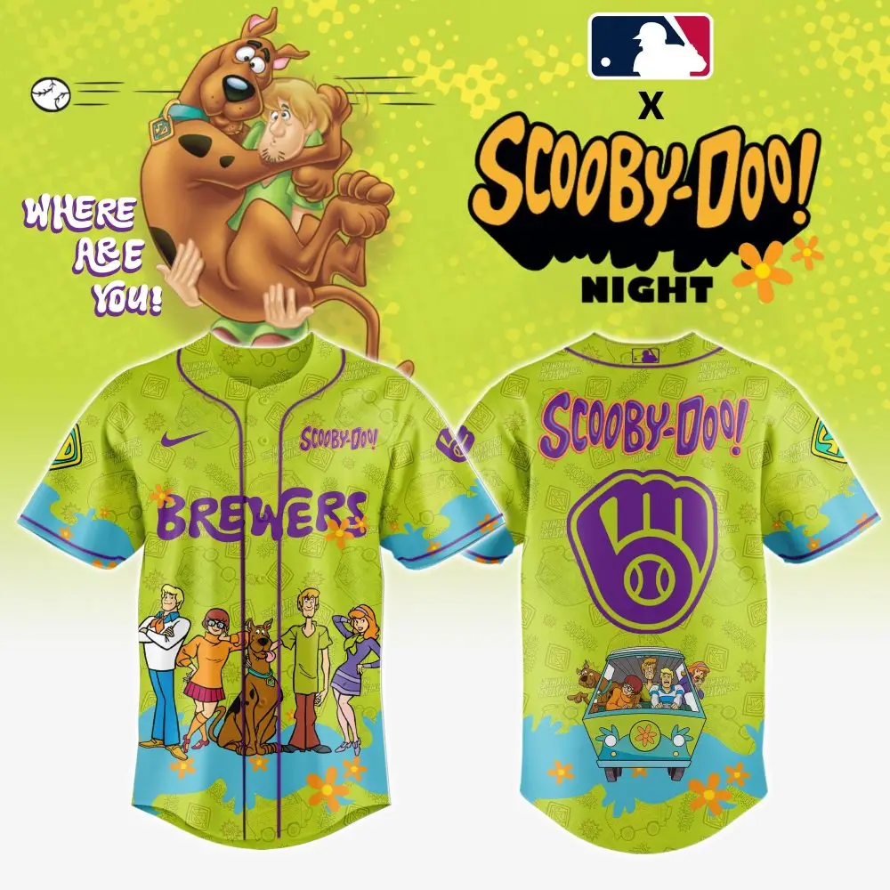 Scooby-Doo X Mlb Brewers Limited Edition Green Jersey – Collectible Fan Gear