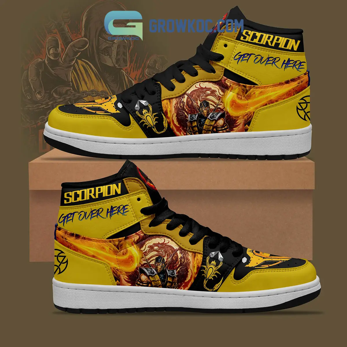 Scorpion Get Over Here Air Jordan 1 Shoes Scorpion Get Over Here Air Jordan 1 Shoes - Image 1