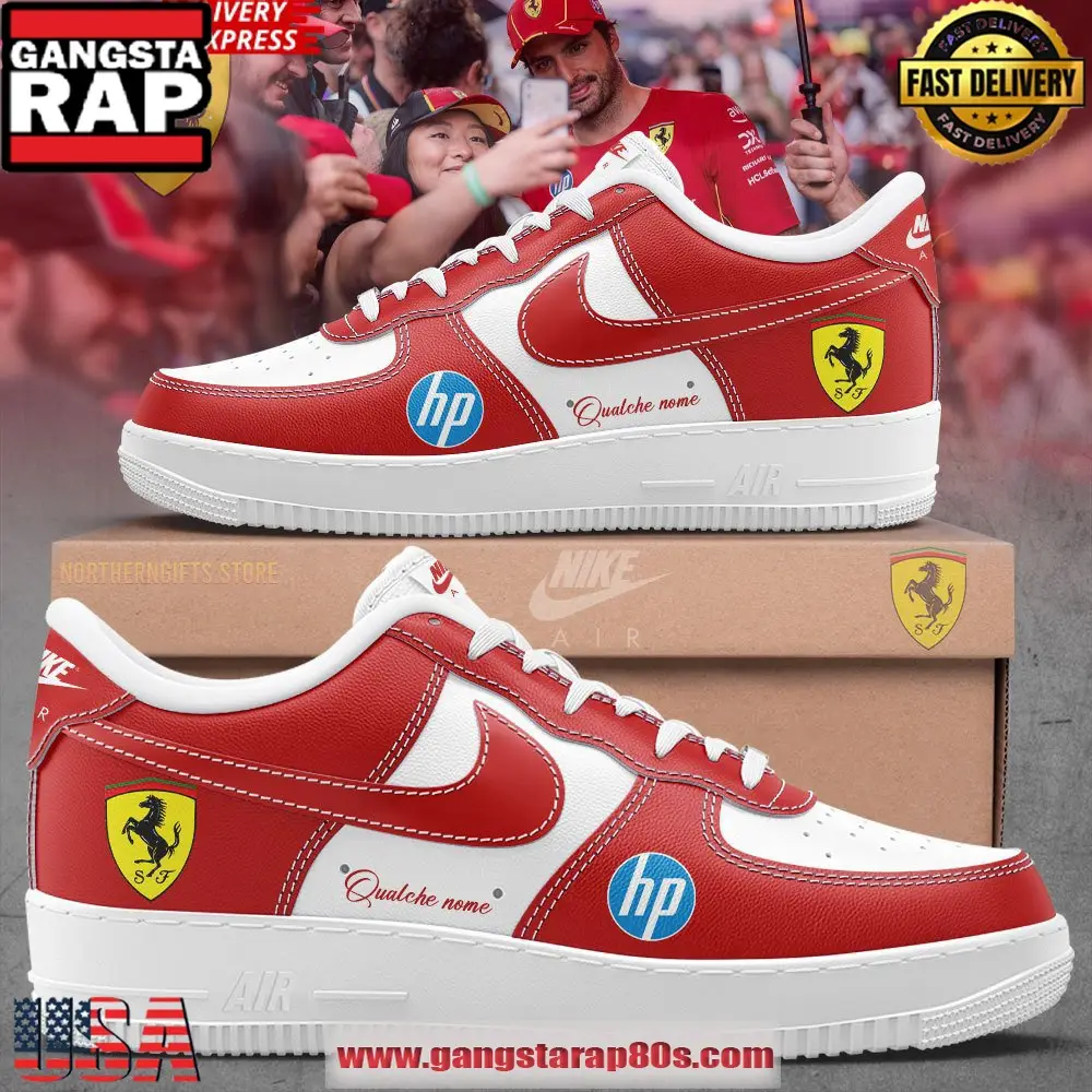 Scuderia Ferrari HP x Nike Custom Name Air Force 1 Sneakers Shoes
