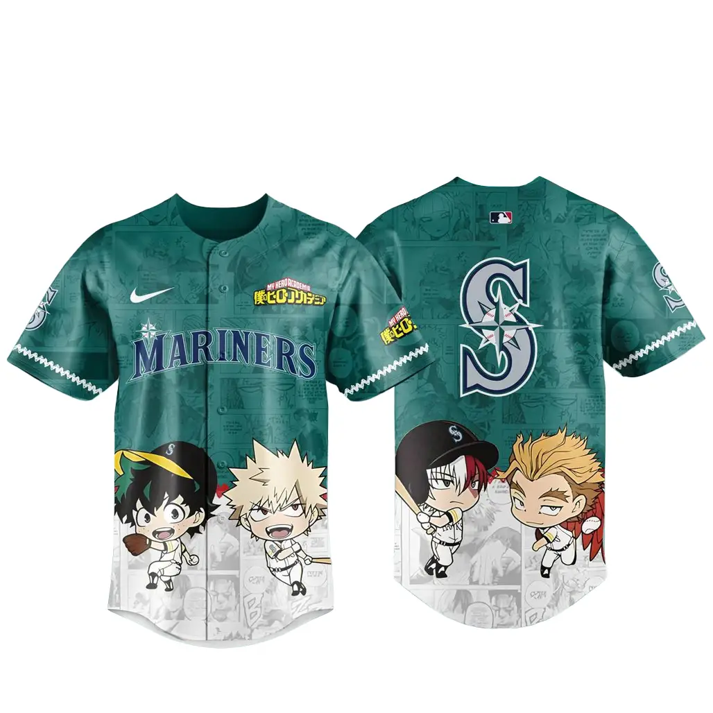 Seatle Mariners My Hero Academia x Anime Night 2026 Baseball Jersey - Tazila