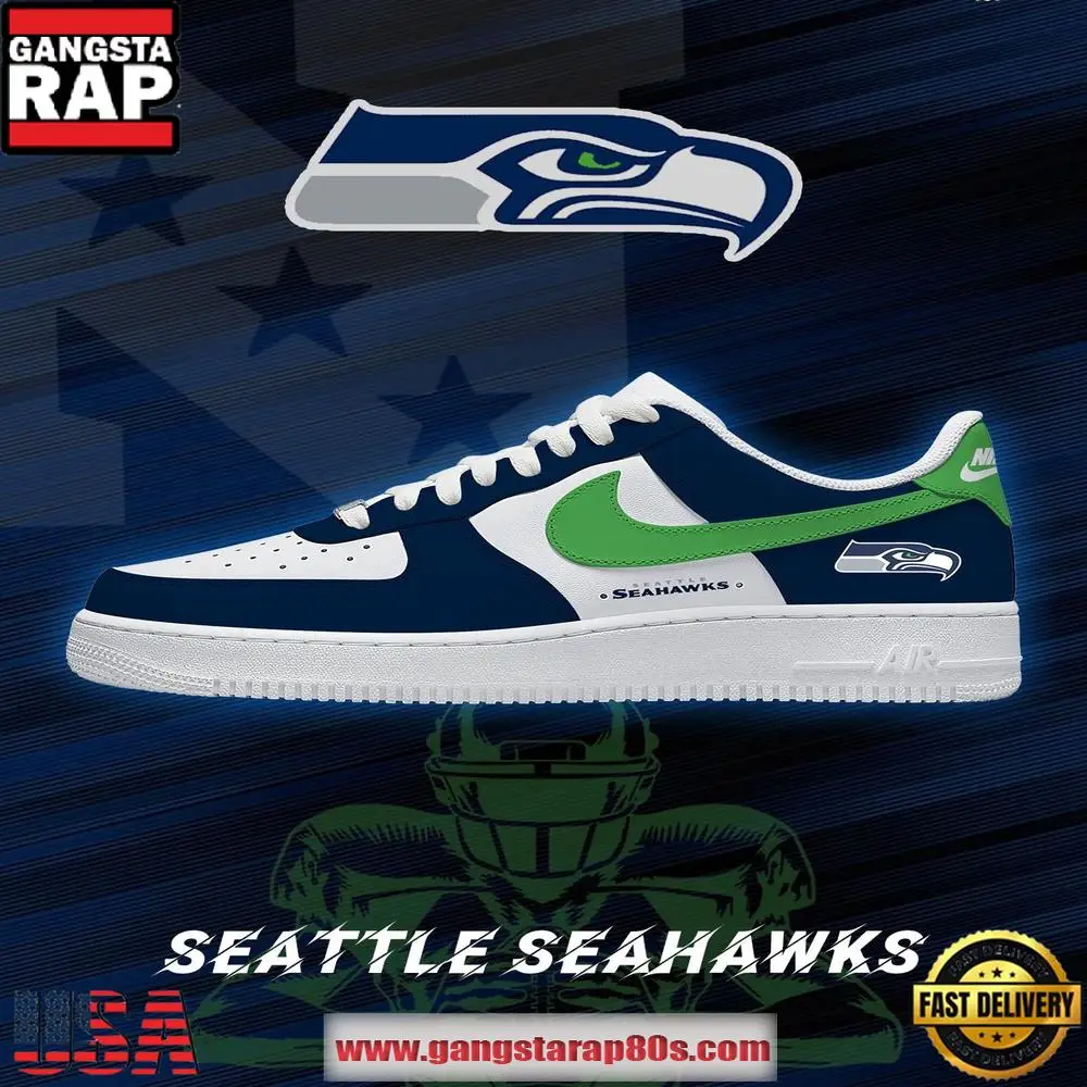 Seattle Football Limited NFL Air Force 1 Sneakers Shoes Seattle Football Limited NFL Air Force 1 Sneakers Shoes - Image 1