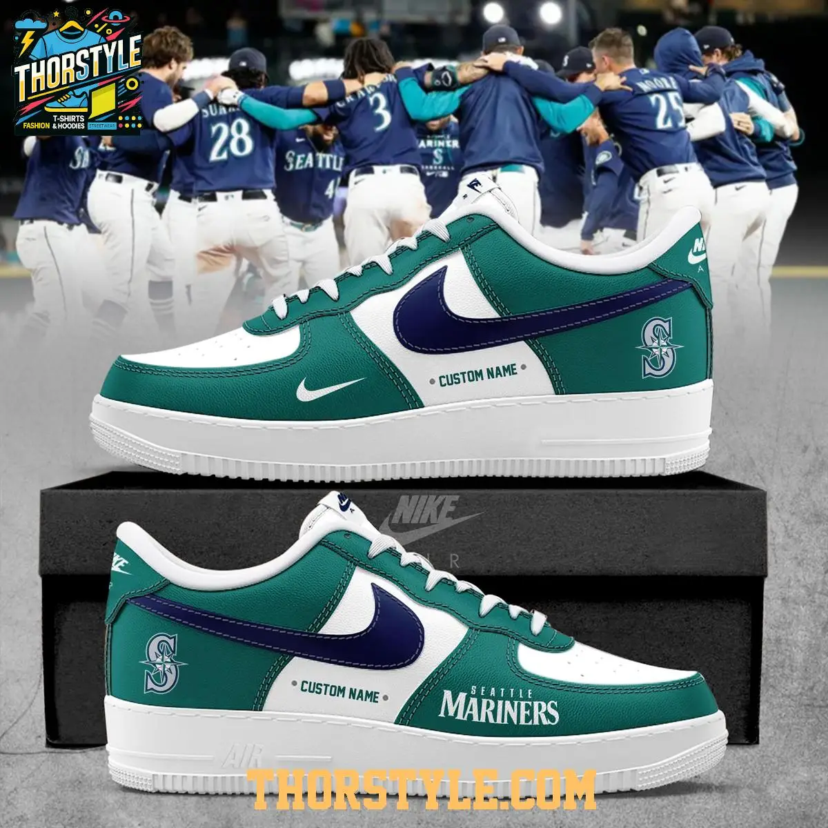 Seattle Mariners American League Champions 2025 Personalized Air Force 1 Shoes