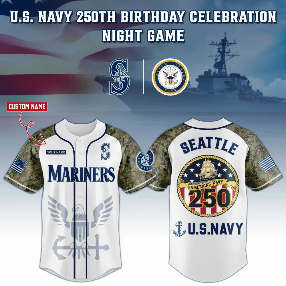 Seattle Mariners Baseball X U.S Navy 250Th Birthday Celebration Special Edition 2025
