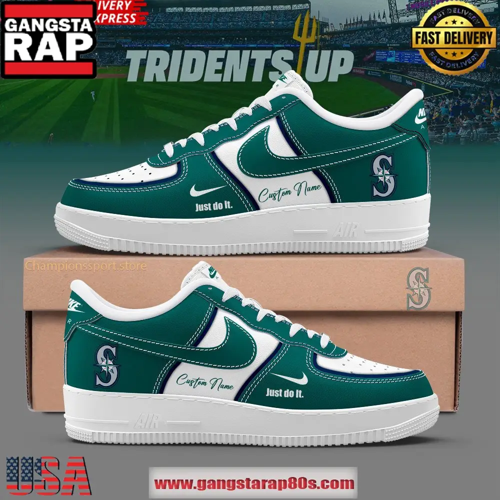 Seattle Mariners Just Do It Limited Custom Air Force 1 Sneakers Shoes Seattle Mariners Just Do It Limited Custom Air Force 1 Sneakers Shoes - Image 1