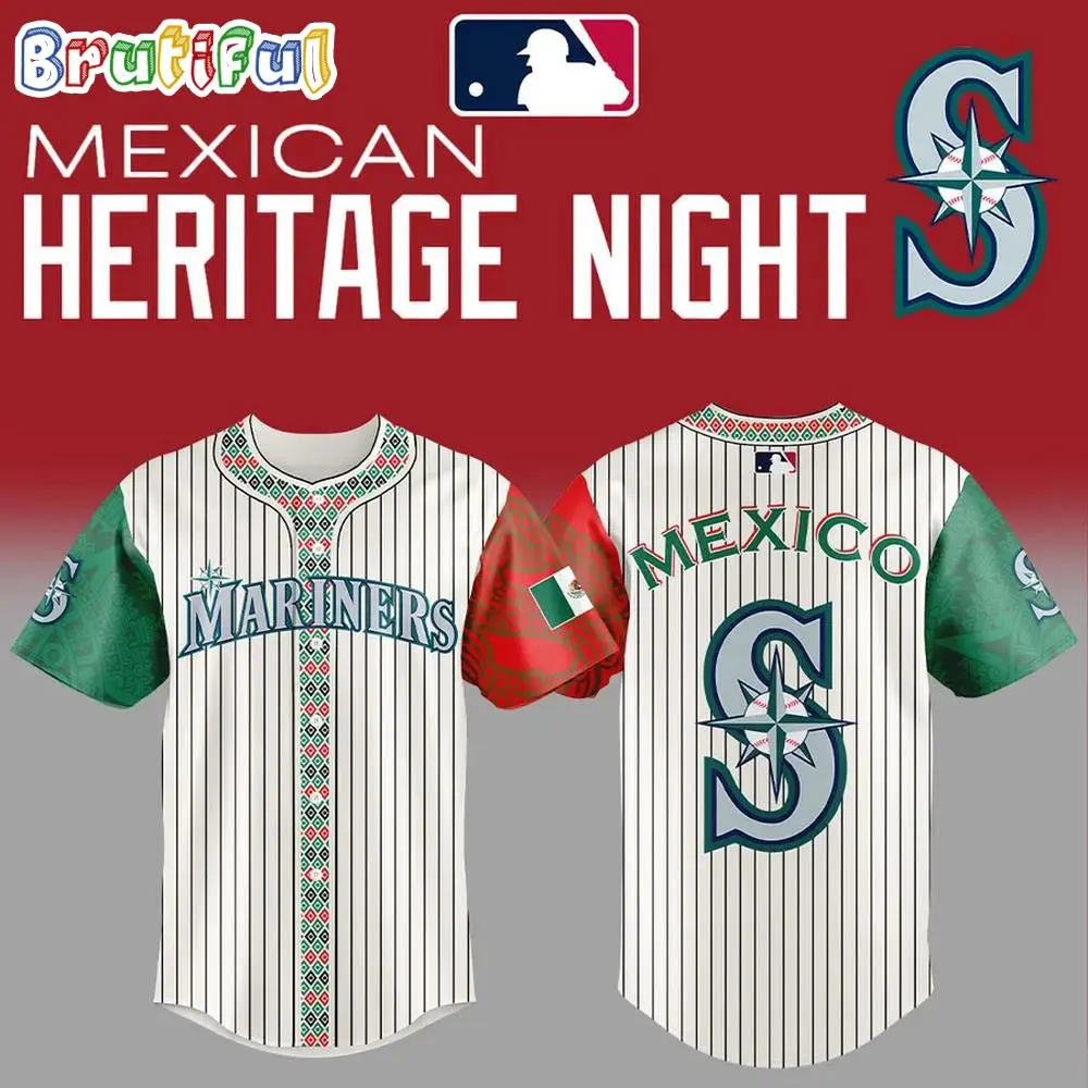 Seattle Mariners Mexican Heritage Night Limited Edition Baseball Jersey