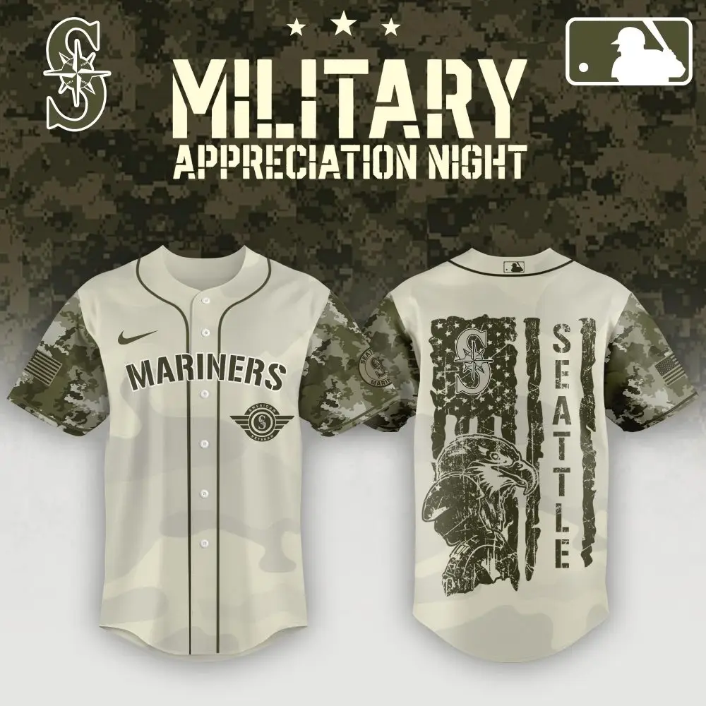 Seattle Mariners Military Appreciation Jersey - Honor, Style & Comfort - Limited Edition Camo Design