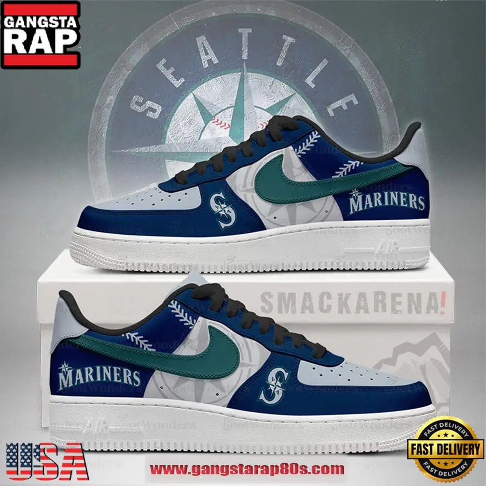 Seattle Mariners MLB Unique Sports Air Force 1 Low Top Shoes Running Sneakers