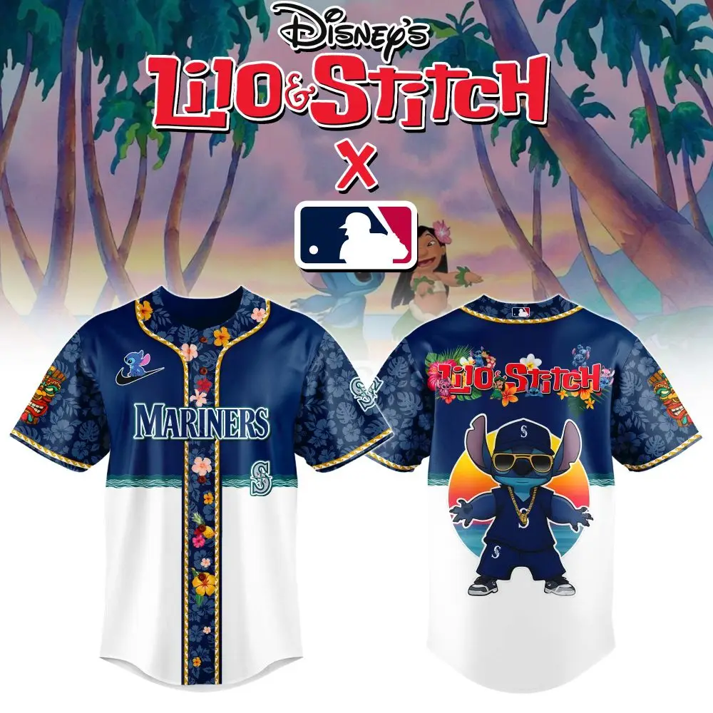 Seattle Mariners Mlb X Bluey And Bingo Special Edition Custom Baseball Jersey Seattle Mariners Mlb X Bluey And Bingo Special Edition Custom Baseball Jersey - Image 1