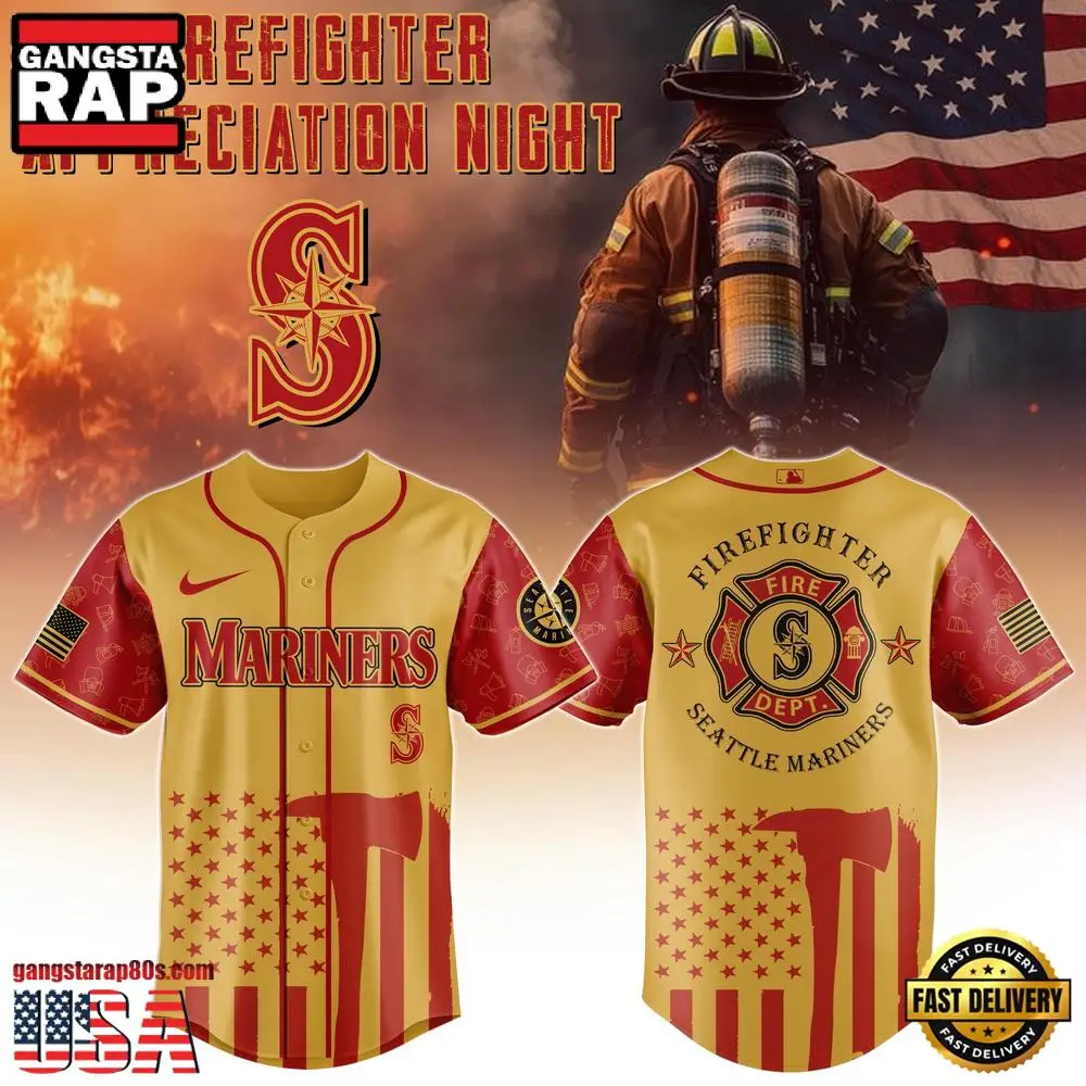 Seattle Mariners MLB x Firefighter Appreciation Night 2025Baseball Jersey Shirt