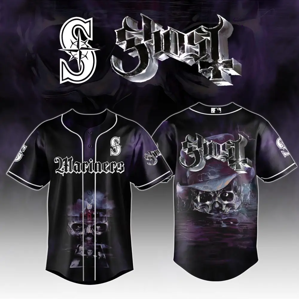 Seattle Mariners Mlb X Ghost Night Show Custom Baseball Jersey