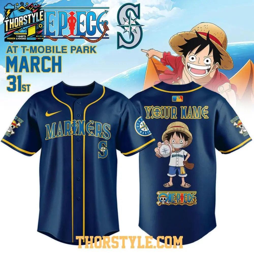 Seattle Mariners One Piece Night 2026 At T-Moblie Park Baseball Jersey