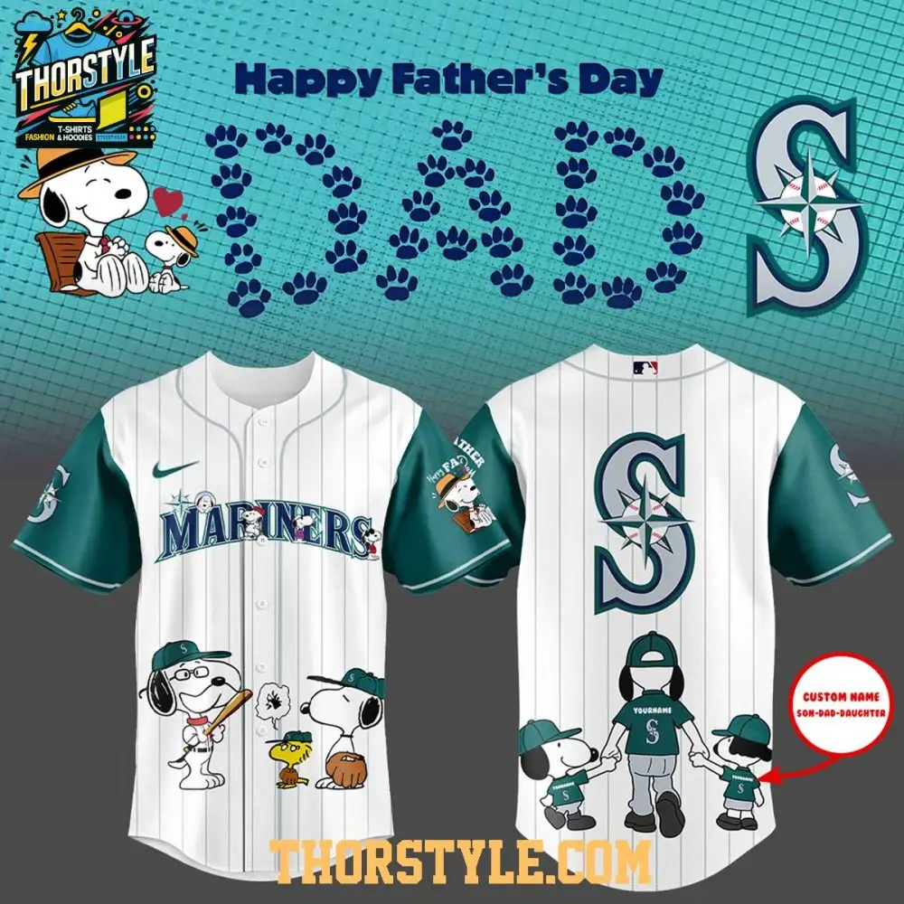 Seattle Mariners Snoopy Happy Father’S Day Peanuts 2025 Baseball Jersey