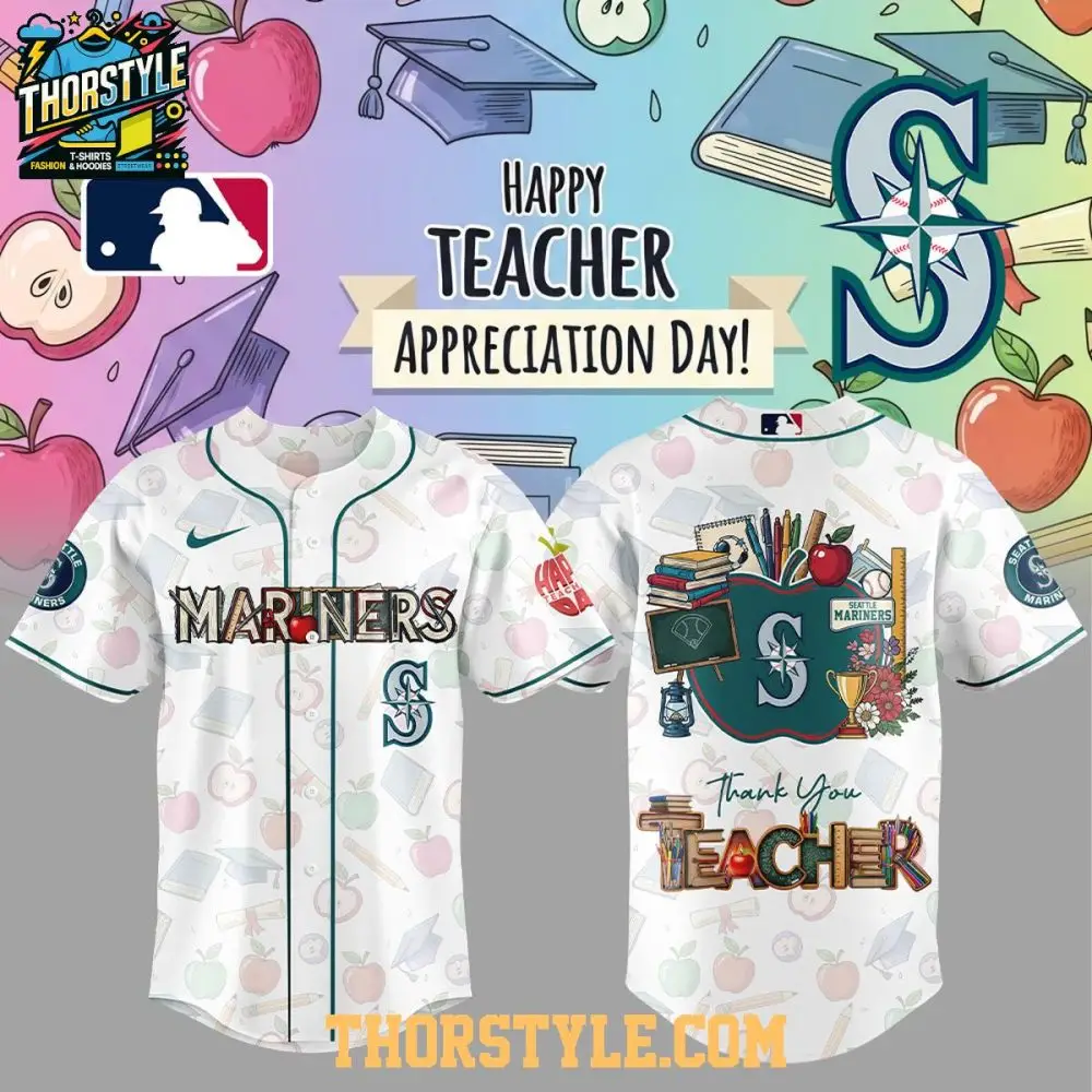 Seattle Mariners Thank You My Teacher 2025 Appreciation Baseball Jersey