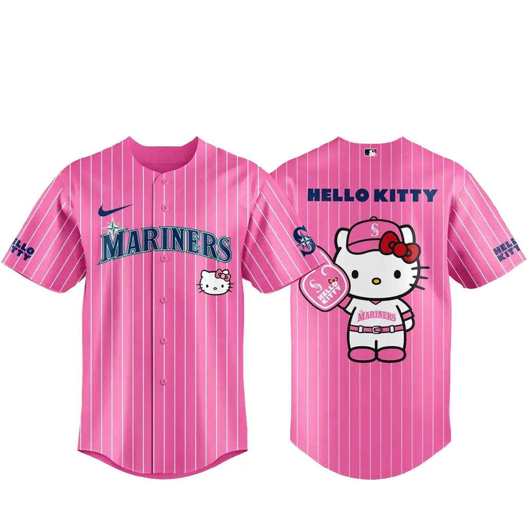 Seattle Mariners x Hello Kitty 2026 Pink Baseball Jersey - Tazila