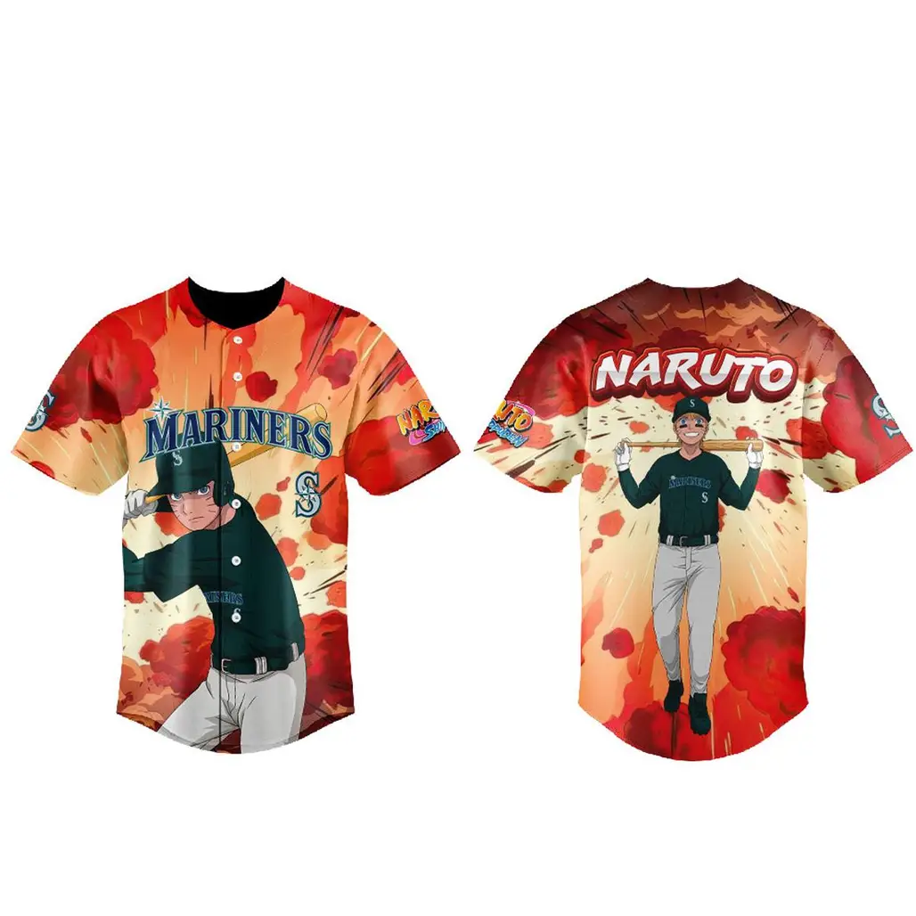 Seattle Mariners x Naruto Shippuden Anime Night 2026 Baseball Jersey - Tazila