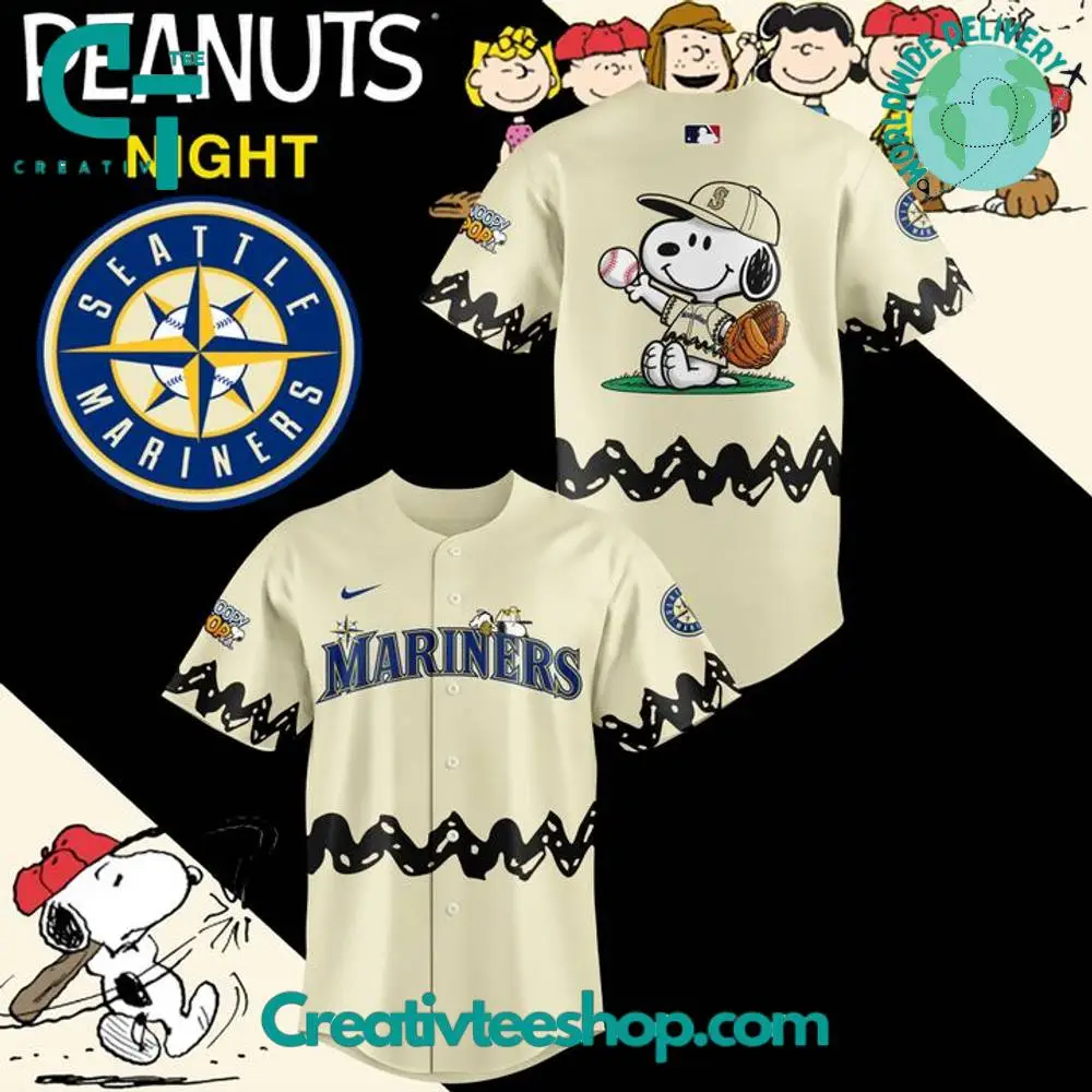 Seattle Mariners X Peanuts Night 2025 Special Baseball Jersey