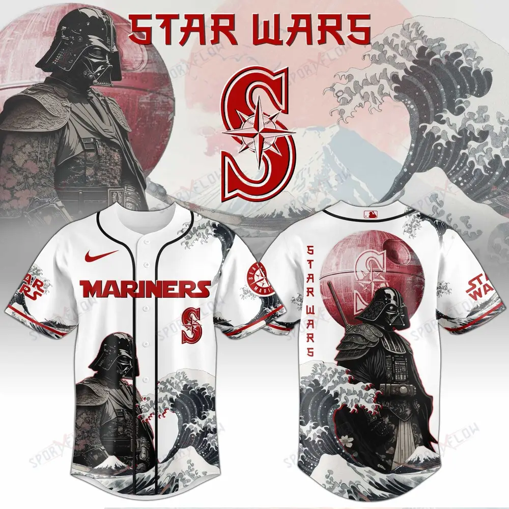 Seattle Mariners X Star Wars Darth Vader Japanese Aesthetic Baseball Jersey