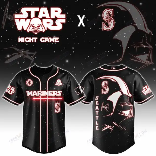 Seattle Mariners X Star Wars Darth Vader Sith Lord Night Game Baseball Jersey