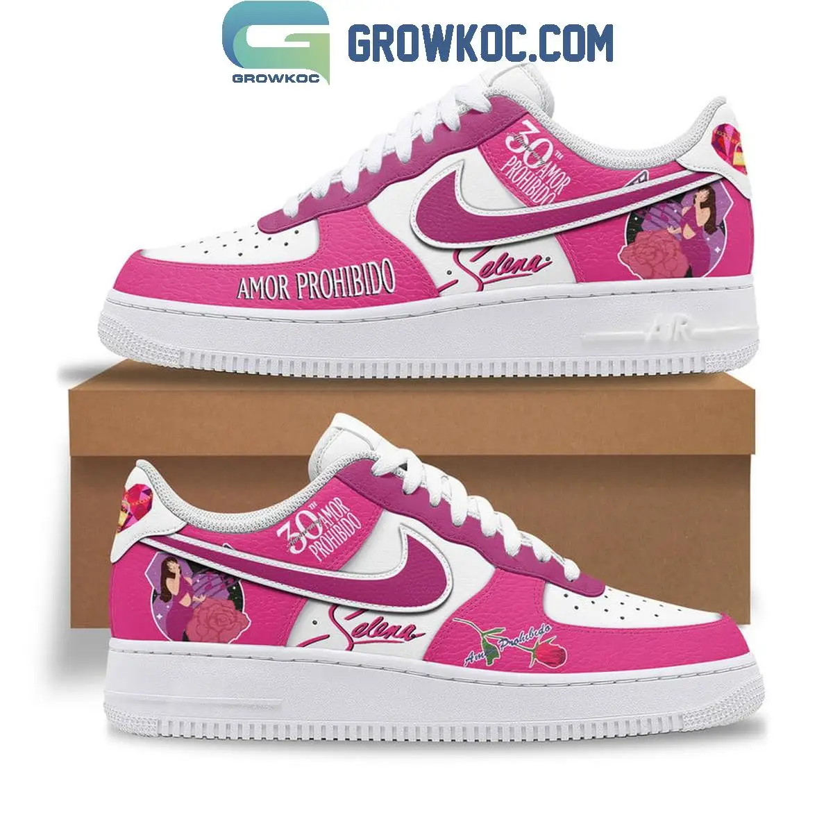 Selena Amor Prohibido 30th Anniversary Air Force 1 Shoes