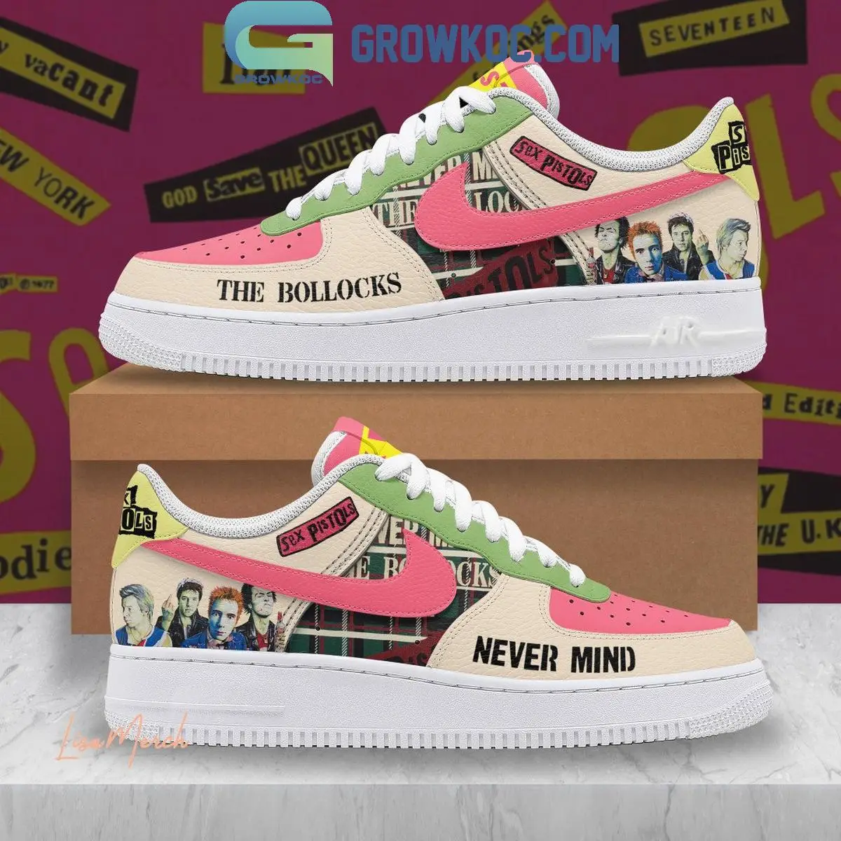 Sex Pistols The Bollocks Never Mind 2024 Air Force 1 Shoes Sex Pistols The Bollocks Never Mind 2024 Air Force 1 Shoes - Image 1