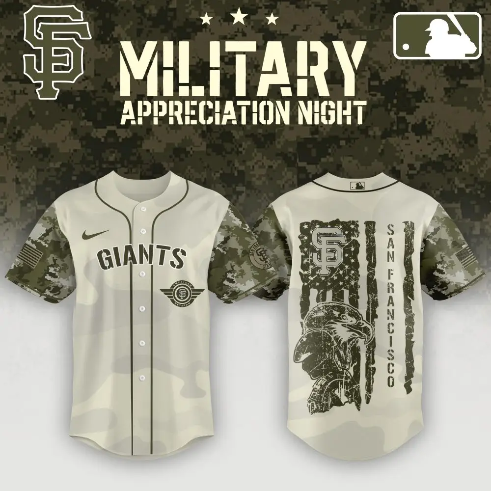 Sf Giants Camo Jersey - Military Appreciation Night Limited Edition